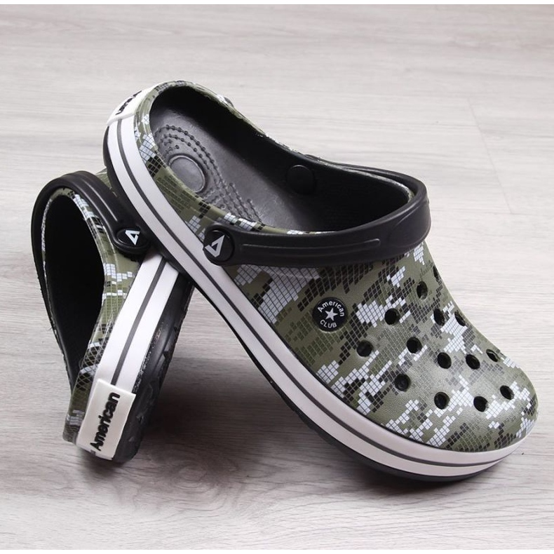American Club Jr.AM578B kaki camo papuče zelena 2