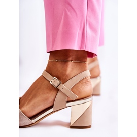 Sergio Leone Sandale na šipku ružičaste i zlatne Corane ružičasta zlatni 1