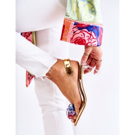 S.Barski Elegantne pumpice sa zlatnim ornamentom Amalia bezbojan zlatna 1