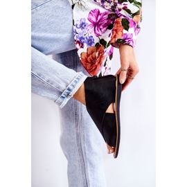 S.Barski Ženske crne kožne sandale Catalise crna 2