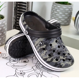 American Club Jr.AM445A crne pjenaste papuče crno 1