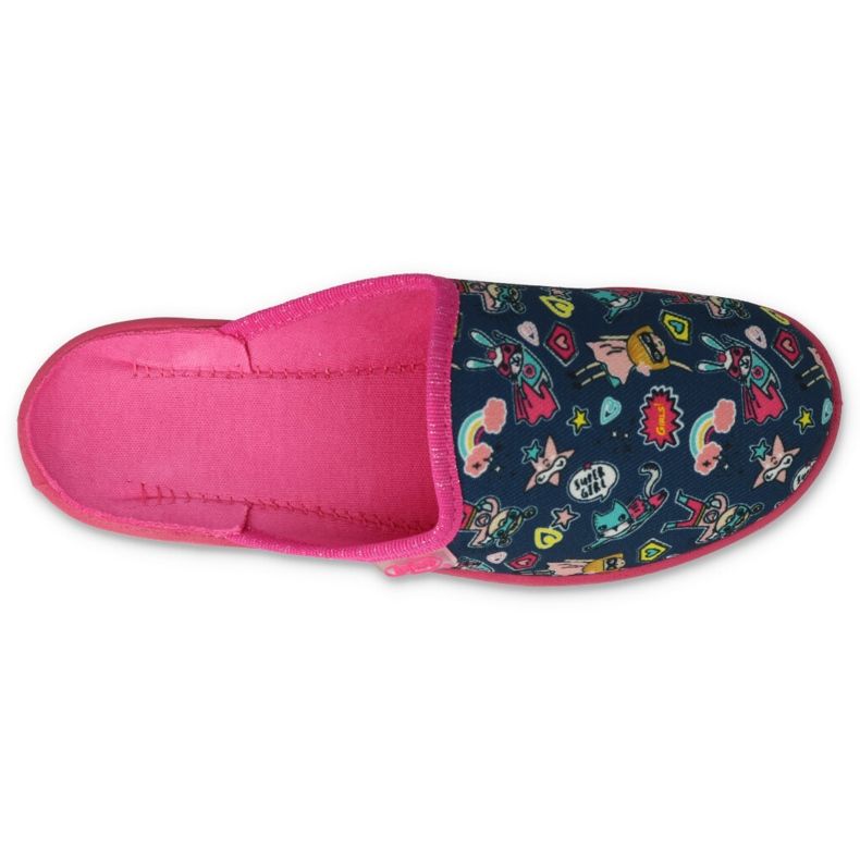 Dječje papuče Befado 707Y423 Šarene aplikacije plava 2