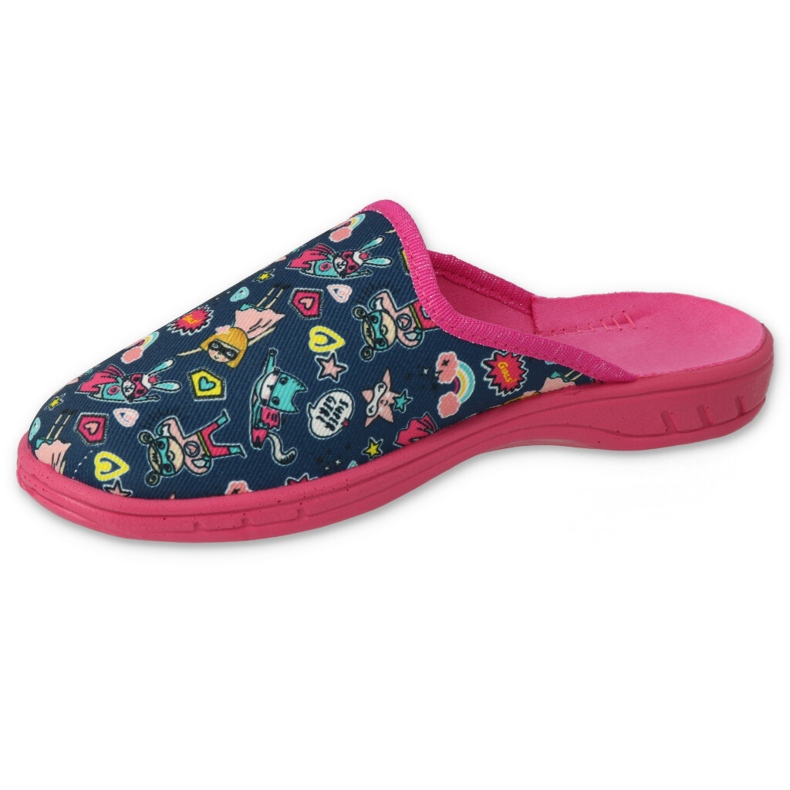 Dječje papuče Befado 707Y423 Šarene aplikacije plava 1