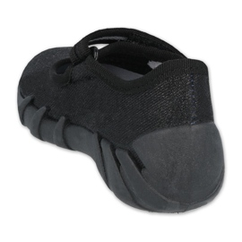 Befado dječje brze crne cipele 109P227 crno srebro 2