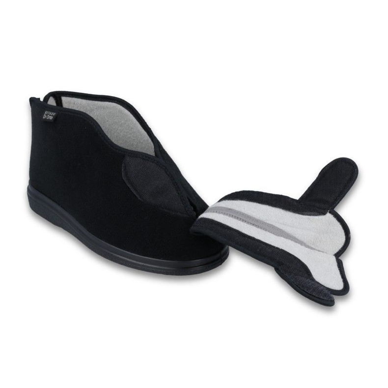 Dr.ORTO Befado muške papuče s čičkom 987M002 crne, Silver(Ag) postava crno 2