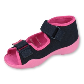 Befado dječje cipele 242P056 mornarsko plava ružičasta 1