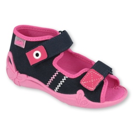 Befado dječje cipele 242P056 mornarsko plava ružičasta 4