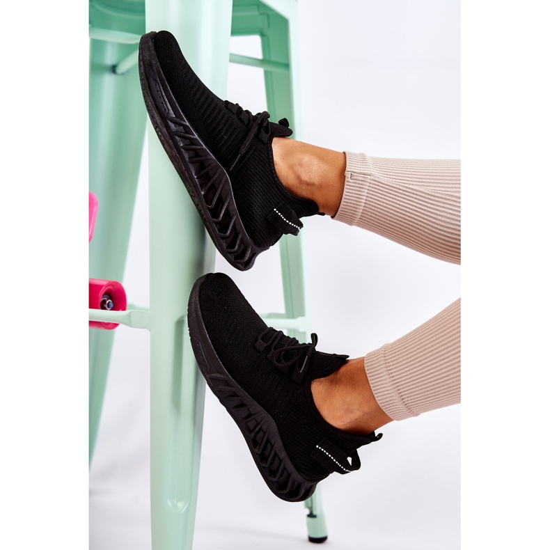 FM1 Ženske sportske platnene cipele Black Lenney crno 2