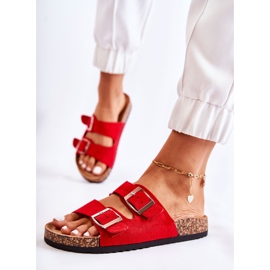 Ženske crvene Misandei slip on papuče crvena 2