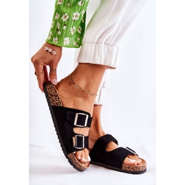 FB1 Ženske crne slip-on papuče Misandei crno 1