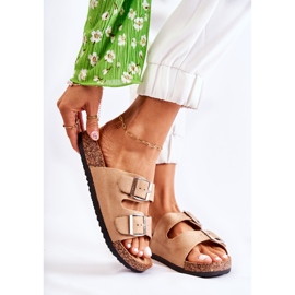 FB1 Ženske papuče Bež Misandei 1