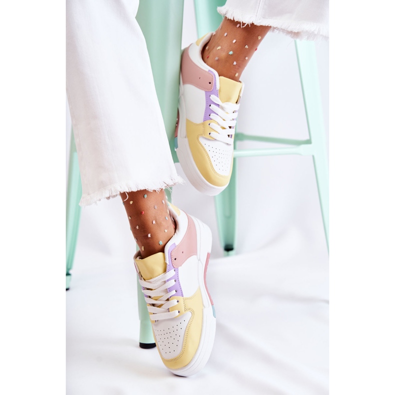 PS1 Ženske sportske cipele, bijeli i žuti Franjo bijela višebojan 2