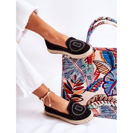 S.Barski Meredith crne ažurne ženske espadrile crna 2