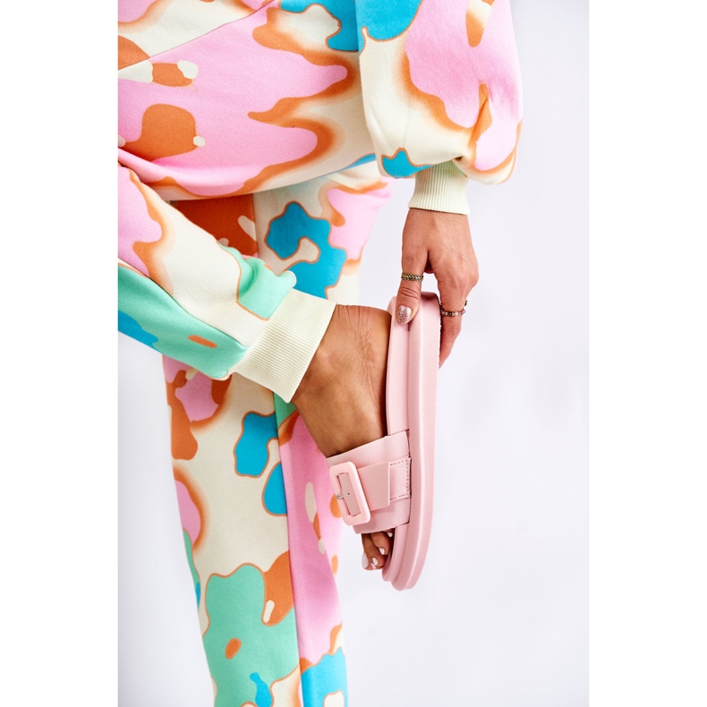 Ženske papuče s kopčom Roza Devia ružičasta 1