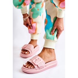 Ženske papuče s kopčom Roza Devia ružičasta 2