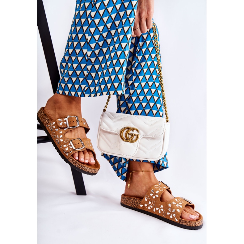 PG1 Smeđe Dalvio antilop papuče s kamenčićima smeđa 2