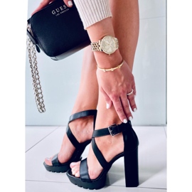 Sandale na platformi Spencer Black crno 2