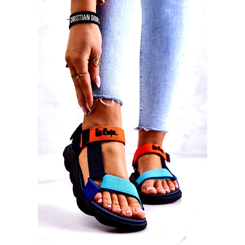 Ženske sportske sandale Lee Cooper LCW-22-34-0953L Multicolor mornarsko plava naranča raznobojna 1