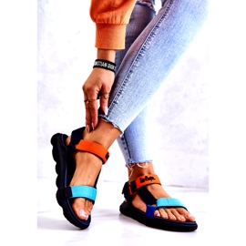 Ženske sportske sandale Lee Cooper LCW-22-34-0953L Multicolor tamnoplava narančasta višebojan 2