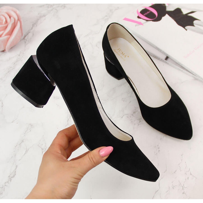 Pumpe na ukrasnom crnom Juma antilop bloku crna 2