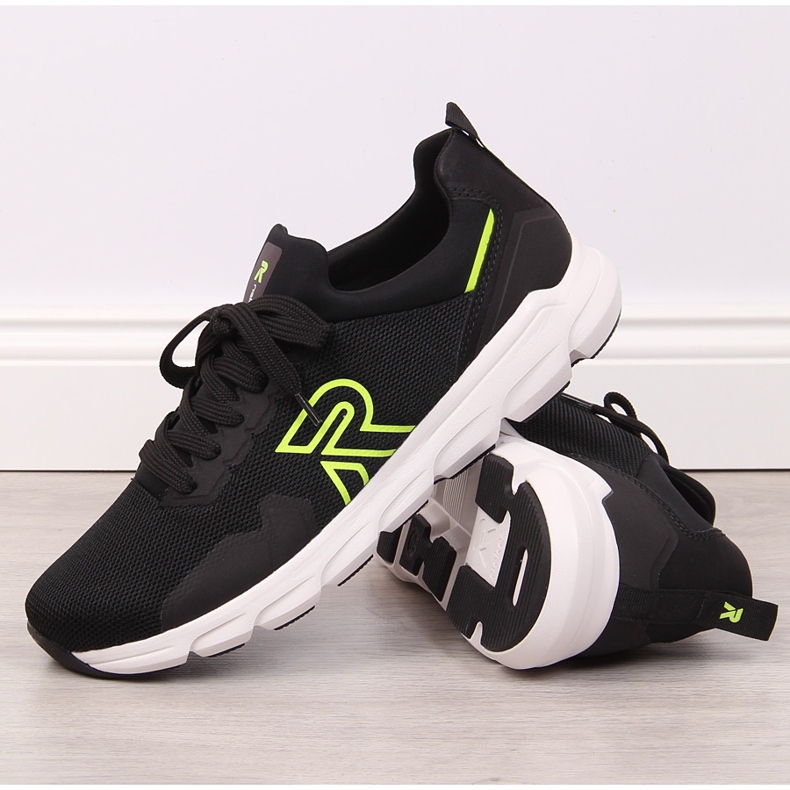 Rieker 07802-01 crne mrežaste muške sportske cipele crna 1