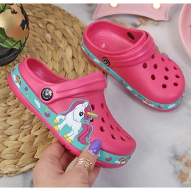 Pink American Club papuče pink unicorn ružičasta 1