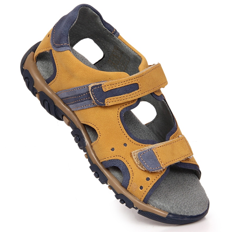 Dječačke sandale s čičak devom Kornecki 6188 žuta boja 1