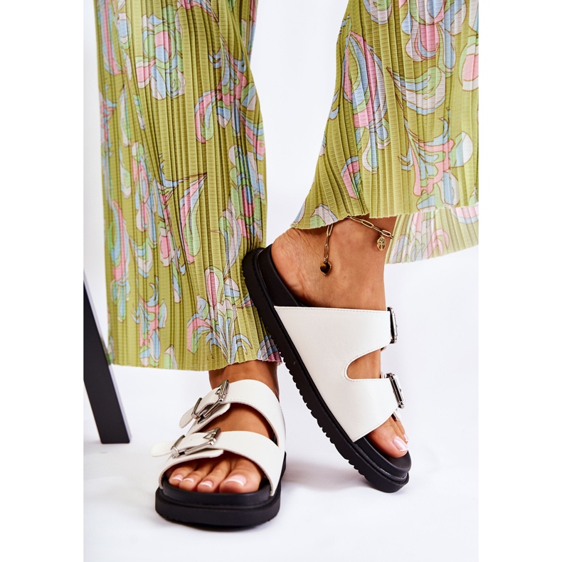 PJ1 Klasične ženske bijele papuče Weston bijela 2