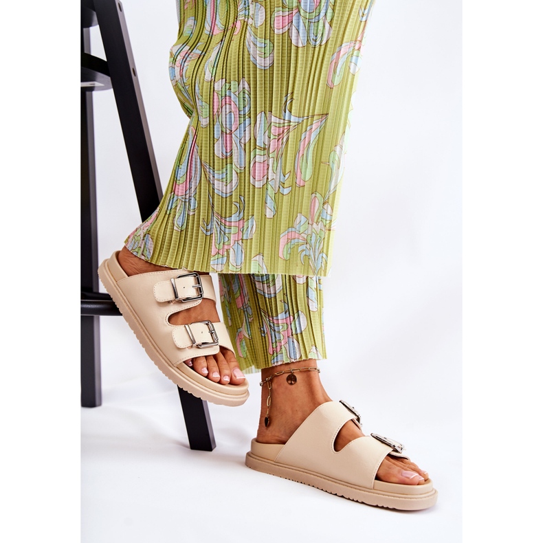 PJ1 Klasični ženski bež natikači Weston 1