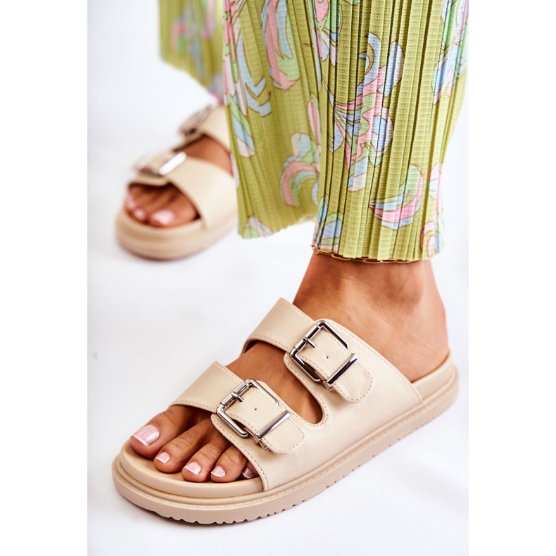 PJ1 Klasični ženski bež natikači Weston 2