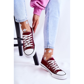 Ženske klasične tenisice zavezane bordo Be Mine crvena 2