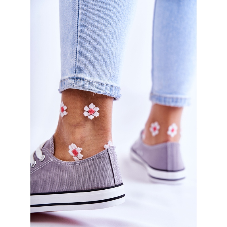 PJ1 Ženske klasične tenisice vezane sive Be Mine siva 1