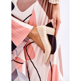 PS1 Klasične cipele od antilopa na traci Bež Lency 2