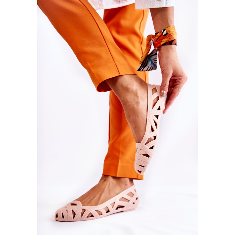 PH1 Ženske Nude Indila gumene balerinke bež 1