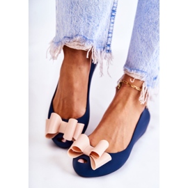 PH1 Ženske gumene balerinke s mašnicom Mornarskoplava cvjetnica mornarsko plava 1