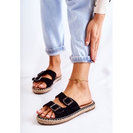 PG1 Klasične ženske papuče od antilopa Black Casilda crna 1