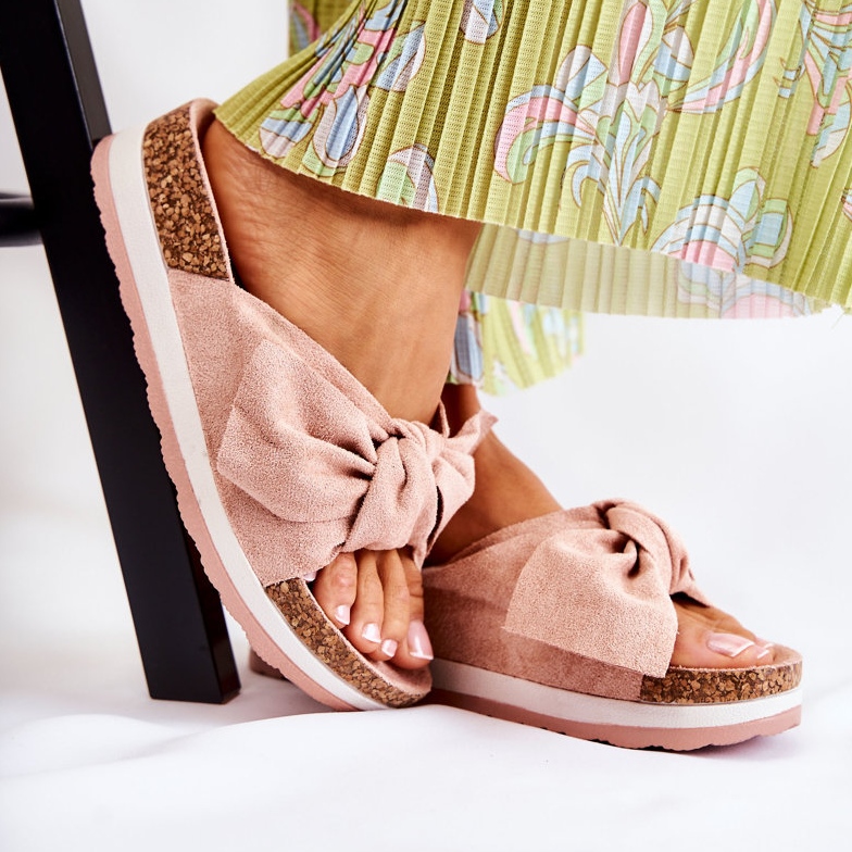 PG1 Papuče na tako udobnoj ružičastoj platformi ružičasta 1