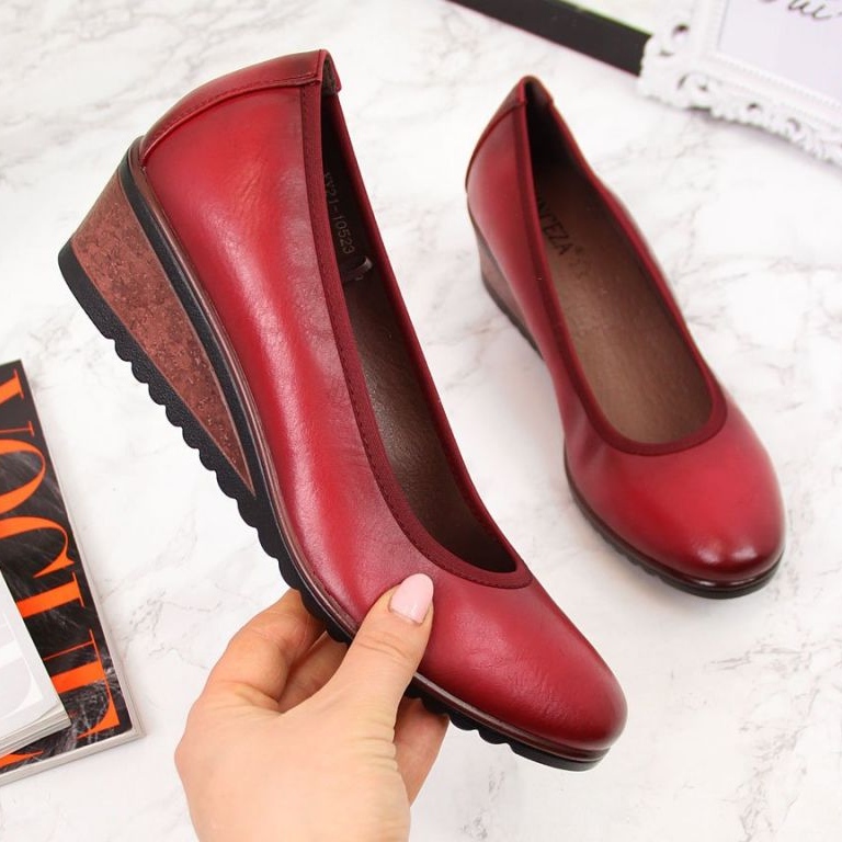 Crvene klinaste pumpice W Vinceza crvena 1