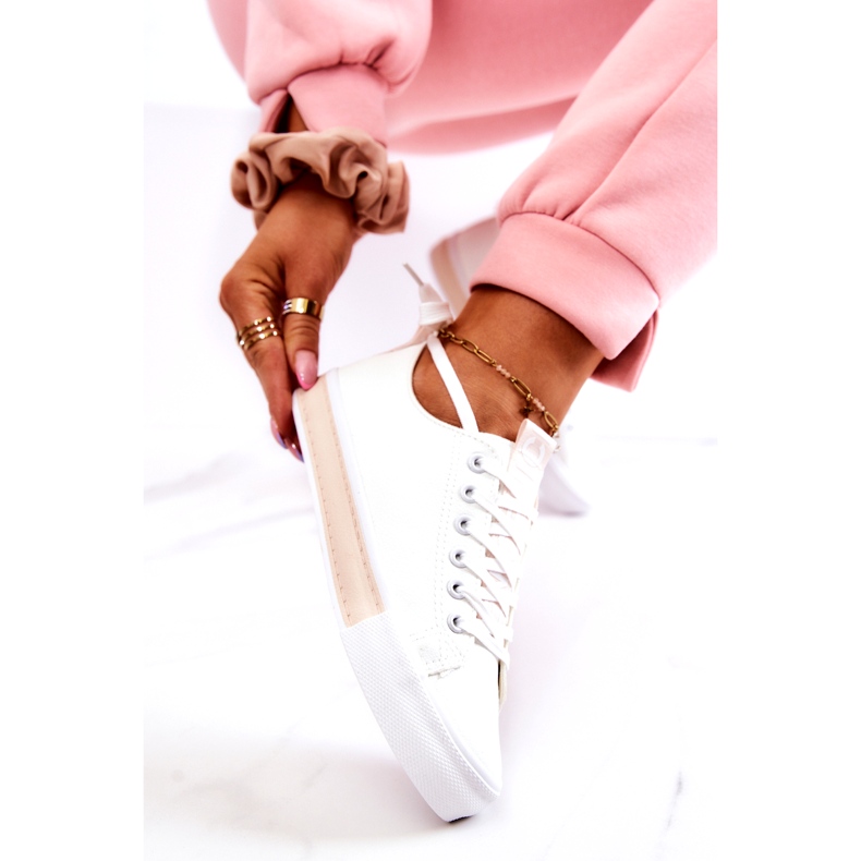 PS1 Ženske kožne tenisice bijelo-bež Mikayla bijela 5