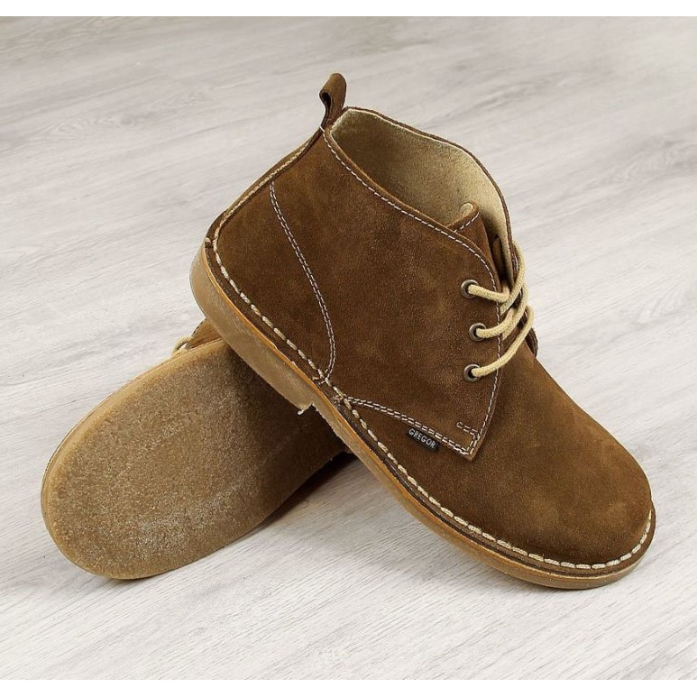 BM M Gregor smeđe kožne muške čizme smeđa 1