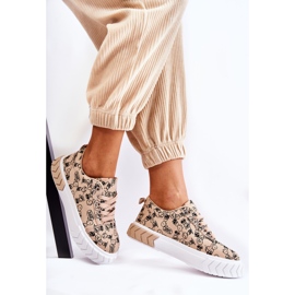 PS1 Ženske tenisice Sportske cipele W ispis bež avers 2