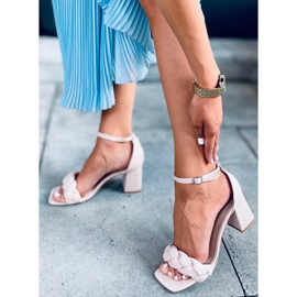 Denise Beige sandale na visoku petu bež 2