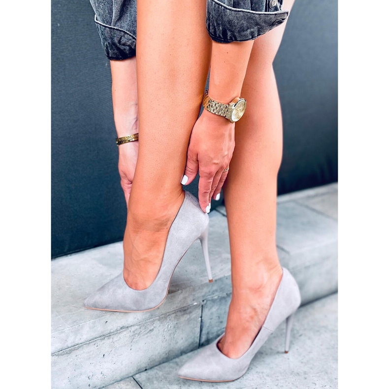 Pumpe na štiklu Valeria Grey siva 2