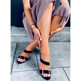 Sandale na visoku petu Amanda Black crna 2