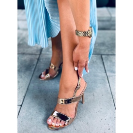 Sandale na visoku petu Amanda Champagne ružičasta 1