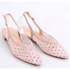 Čipkane balerinke bez pete Margo Pink ružičasta 1