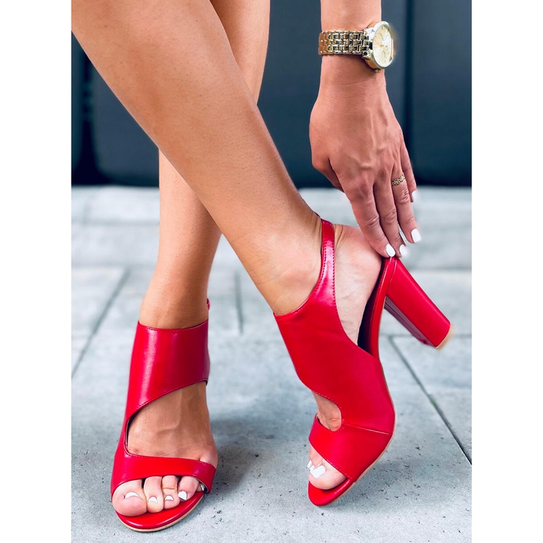 Jessica Red sandale na visoku petu crvena 1