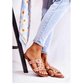 PG1 Ženske klasične papuče s ornamentima Pink Scotlyn ružičasta 1