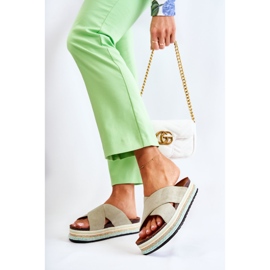 PG1 Ženske antilop papuče na zelenoj Neriko platformi zelena 2