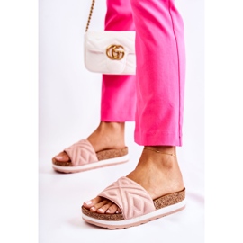 PG1 Ženske antilop papuče na masivnoj platformi Pink Heritta ružičasta 1